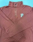 Relaxed Fit Maroon 1/4 Zip